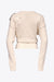 Ghost image of the back of the distressed crystal cardigan