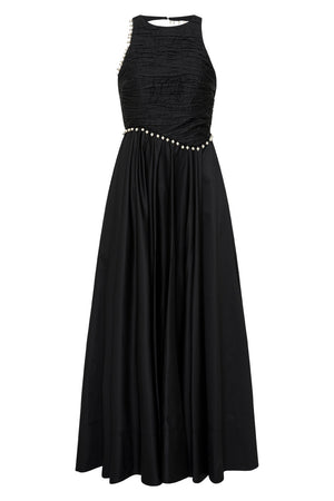 Ghost image of Aje florence pearl trim midi dress in black