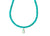Turquoise beaded necklace with Opal Pear pendant